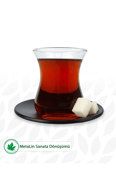 12'li Metal Çay Tabağı - 9