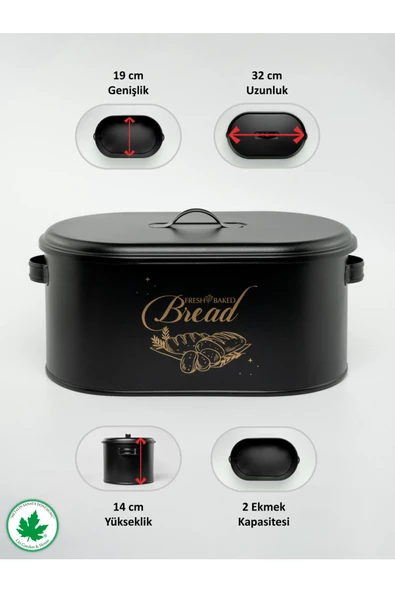 Metal Kapaklı Ekmeklik (Bread Baskılı) - 4