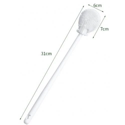 30 cm Kavanoz Biberon Temizleme Fırçası Nargile Temizleme Fırçası Silikon Biberon Fırçası - 5