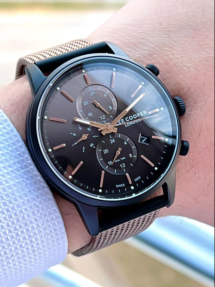 Lee Cooper Çelik Kordon İç Fonksiyonları Aktif 5 Atm Suya Dayanıklı Erkek Kol Saati ELC07224.640 ürün görseli