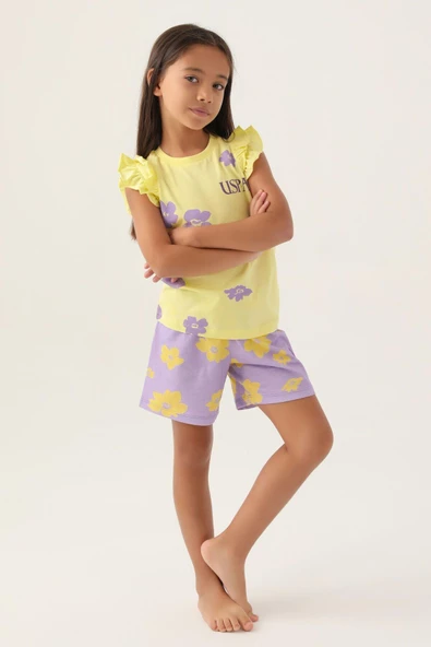 U.S. POLO ASSN KİDS KIZ ÇOCUK ŞORT TAKIM US1825-4