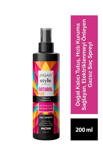 Style Guide Natural Flex Gazsız Saç Spreyi-doğal Ve Kalıcı Tutuş-vegan-200ml