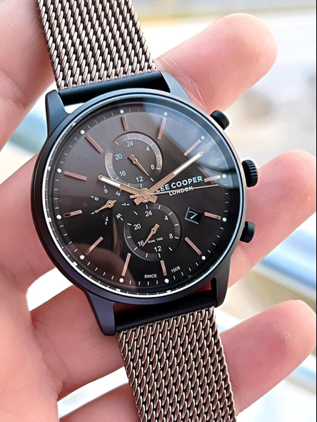 Lee Cooper Çelik Kordon İç Fonksiyonları Aktif 5 Atm Suya Dayanıklı Erkek Kol Saati ELC07224.640 - Resim 4