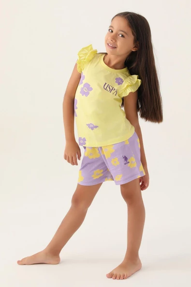 U.S. POLO ASSN KİDS KIZ ÇOCUK ŞORT TAKIM US1825-4 - 3