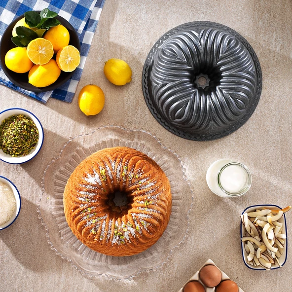 Schafer Cakehaus Döküm Kek Kalıbı 1 Parça-Gri