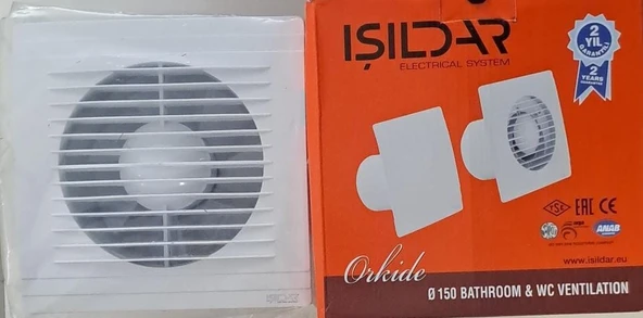 IŞILDAR (ORKİDE ) HAVALANDIRMA FANI / BANYO VE TUVALET ASPİRATÖRÜ 150 LİK - 2