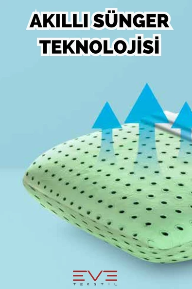 Visco Ortopedik Akıllı Sünger Teknolojili Visko Uyku Yastığı Hipoalerjik Ortopedik Uyku Yastığı - 3