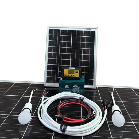25 Watt Güneş Paneli Aydınlatma Paketi Solar Paket - 1