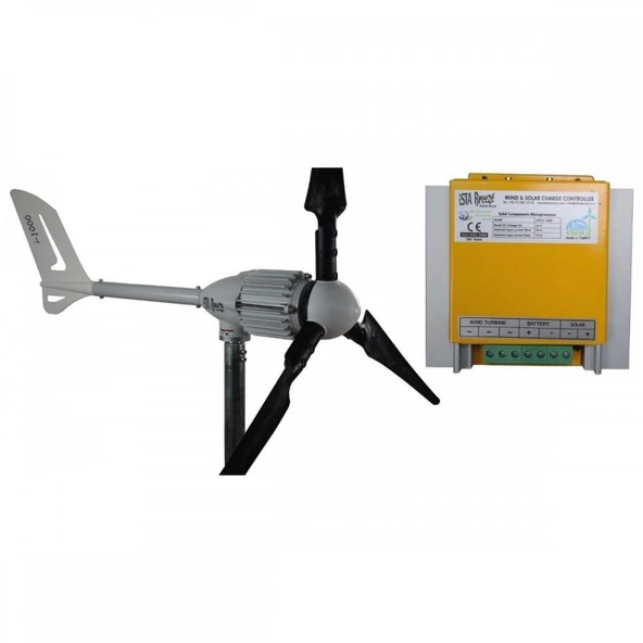 İSTA-BREEZE İ-1000 WATT 24 V Rüzgar Türbini + Hibrit Şarj Kontrol Cihazı ürün görseli 1