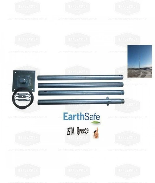 İSTA-BREEZE 500 W 12 V Rüzgar Türbini Air Speed +  Hibrit Şarj Kontrol Cihazı + Direk Seti - Resim 5