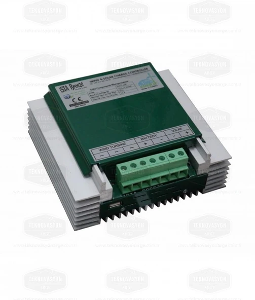 İSTA-BREEZE 500 W 12 V Rüzgar Türbini Air Speed +  Hibrit Şarj Kontrol Cihazı + Direk Seti - Resim 3