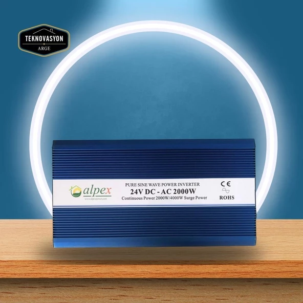 ALPEX 2000 W WATT 24 V VOLT TAM SİNÜS İNVERTER ÇEVİRİCİ - Resim 2