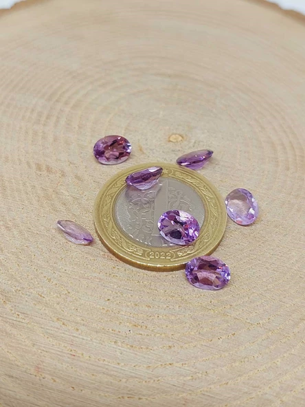 Ametist Taşı Oval Kesim (Ortalama 0.70 karat) (55618) - Resim 3