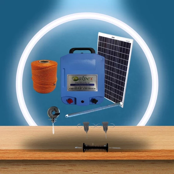 Alpex Elektrikli Çit Cihazı 25000 Volt Aç Kapa Model Tam Set - Resim 2