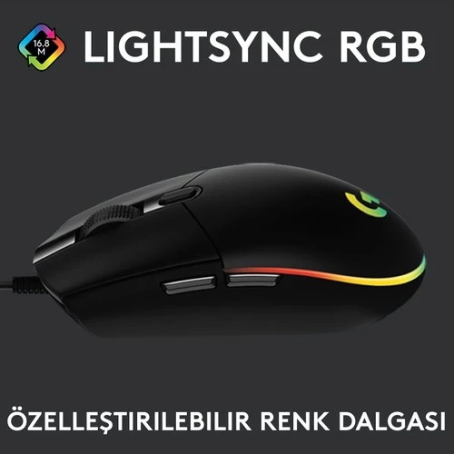 Logitech G102 Lightsync RGB Mouse Siyah 910-005823 - 2