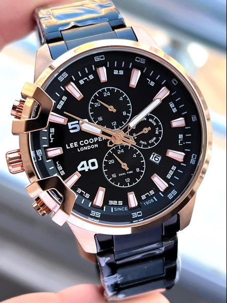 Lee Cooper Çelik Kordon İç Fonksiyonları Aktif 5 Atm Suya Dayanıklı Erkek Kol Saati ELC07469.450 - Resim 3