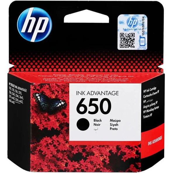 Hp 650 CZ101AE Siyah Mürekkep Kartuşu