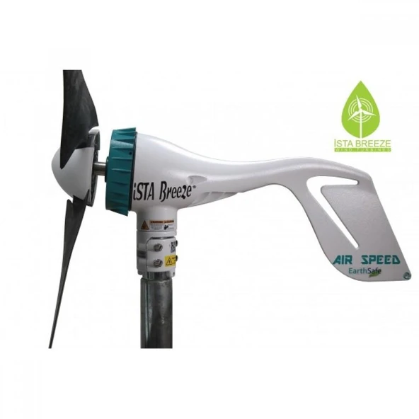 İSTA-BREEZE 500W 24V Rüzgar Türbini Air Speed Hibrit Şarj Kontrolü Direk Seti ürün görseli 1