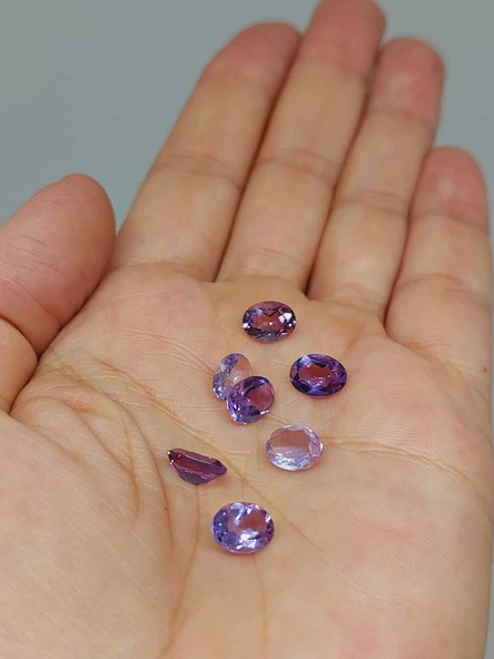 Ametist Taşı Oval Kesim (Ortalama 1-1.25 karat) (55616) - Resim 4