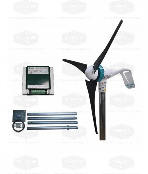 İSTA-BREEZE 500 W 12 V Rüzgar Türbini Air Speed +  Hibrit Şarj Kontrol Cihazı + Direk Seti ürün görseli 1