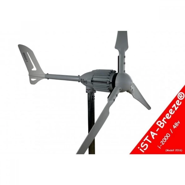 İSTA-BREEZE  İ-2000W 48V Rüzgar Türbini + Hibrit Şarj Kontrol Cihazı - Resim 2