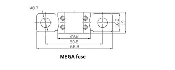 Victron MEGA-Fuse 300A-58V 48V ürünler için ( 1 Adet )