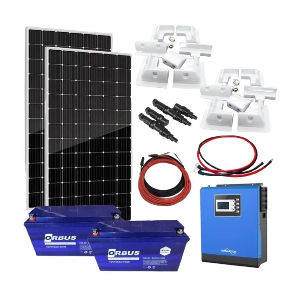 Güneş Enerjisi Karavan Solar Paketi 3kva Mppt İnverter 330w Güneş Paneli