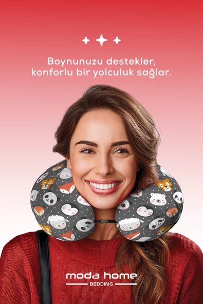 Moda Home Bedding 2li Seyahat Yastığı Animal - 4