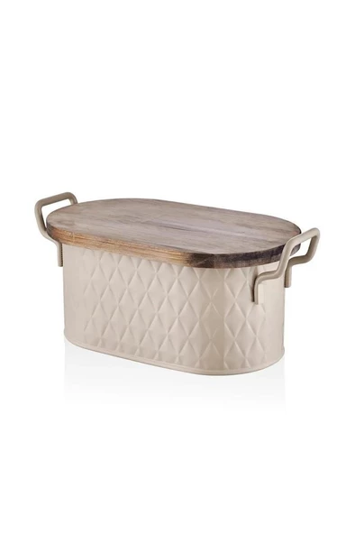 THE MİA PRİZMA EKMEK SAKLAMA KABI KARAMEL 40*22*18 CM - 2