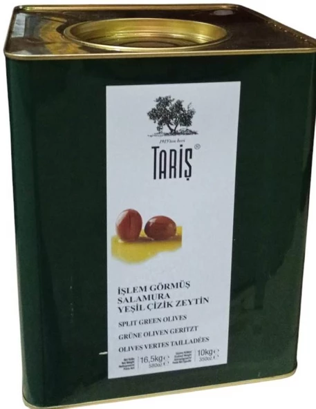 Tariş Salamura Yeşil Çizik Zeytin 10 Kg (321-350 Ad/Kg) - 2
