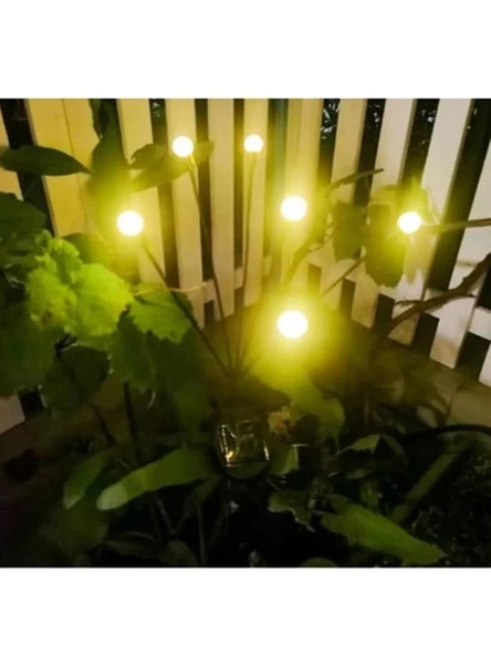2 adet Güneş Led Bahçe Çim Lambası Güneş Ateşböcekleri Dekorasyon Lamba Ateşböceği Led - 4