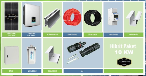 ON GRİD  Öztüketim 20 kW kVA Trifaze Solar Güneş Paneli Paket Sistemi ürün görseli 1