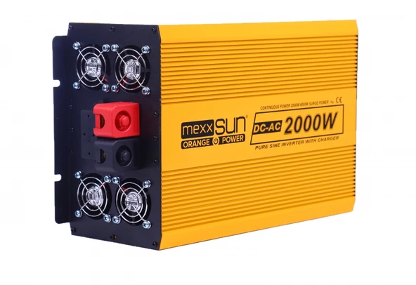 Mexxsun 12V Volt 2000W Watt Tam Sinüs Şarjlı Ekranlı Inverter - Resim 2