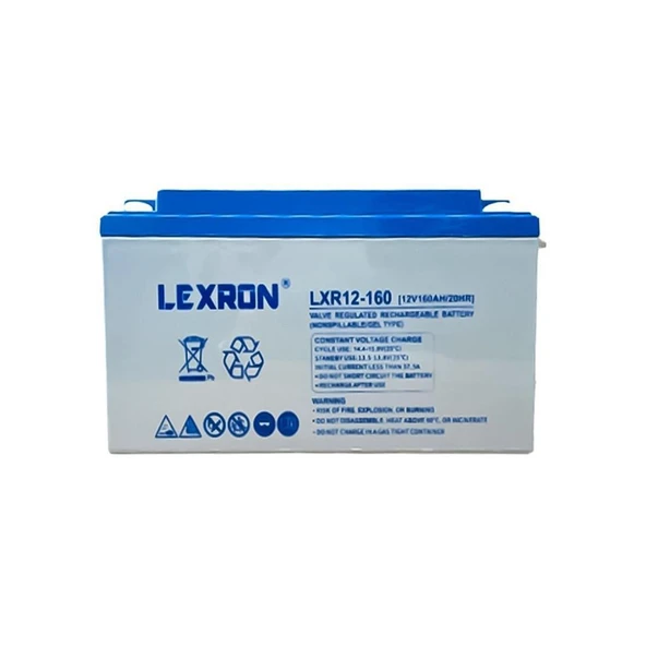 Lexron LXR160K Jel Akü 12V 160Ah 522x240x215MM ürün görseli 1