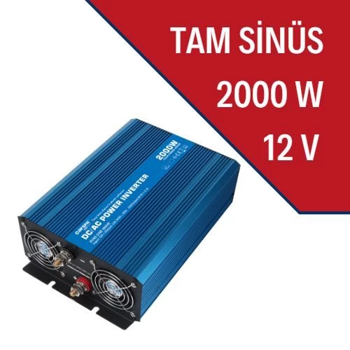 Carspa Lexron 12 Volt 220 Volt Çevirici 2000 Watt Tam Sinüs İnvertör ürün görseli 1