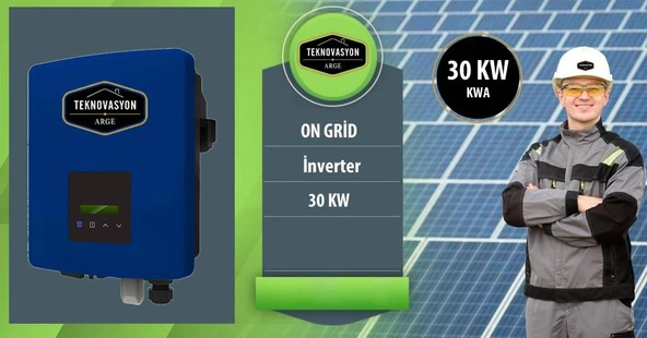 ON GRİD 30 kW kVA  Trifaze Solar Güneş Paneli Paket Sistemi - Resim 5