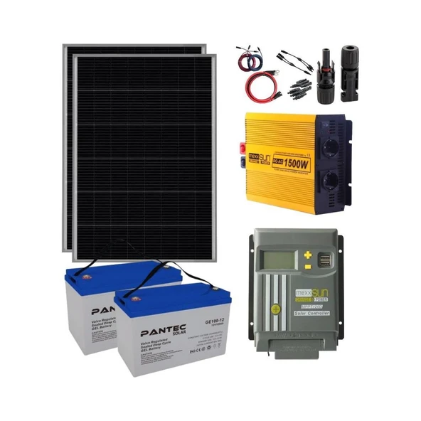 Güneş Enerjisi Karavan Solar Paketi 30Ah MPPT İnverter 250W Güneş Paneli ürün görseli 1