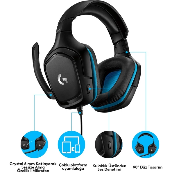 Logitech G G432 7.1 Oyuncu Kulaklığı 981-000770 - 6