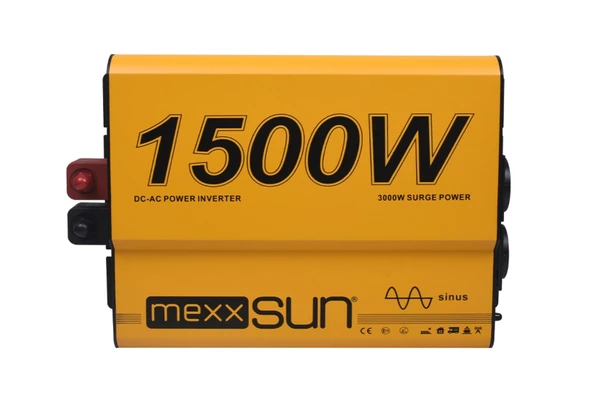 Mexxsun 12V Volt-1500W Watt Tam Sinüs İnverter (220V Çevirici)