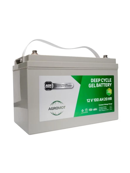 Agromot 12v 100 Ah Jel Akü Deep Cycle Nano Carbon Agm Battery - 2