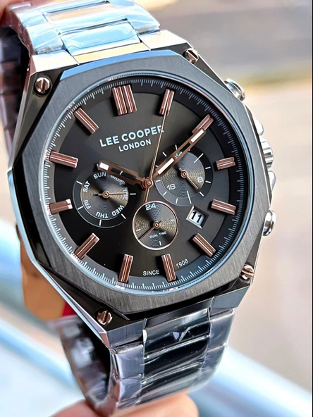 Lee Cooper Çelik Kordon İç Fonksiyonları Aktif 5 Atm Suya Dayanıklı Erkek Kol Saati ELC07319.360 - 4