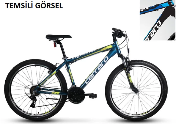 26J CARRARO SPEED 260 21V VB  DAĞ BİSİKLETİ - MAT SİYAH MAVİ K. MAVİ - 41 KADRO