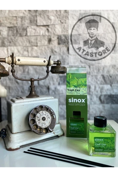 Sinox Bambu Çubuklu Yeşil Çay Oda Ofis Banyo Kokusu 120 ml Yüksek Esans Kalıcı Koku