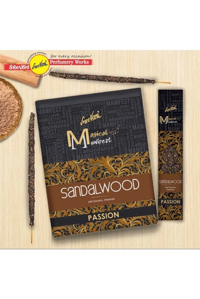 sree vani Sandalwood Magical Manifest Sanatsal Doğal El Yapımı Premium Kalite Tütsü