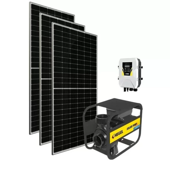 Hegel 3 adet Güneş Paneli ile Çalışan 72 Volt Salyangoz Yüzey Pompalı Tarımsal Sulama Paketi