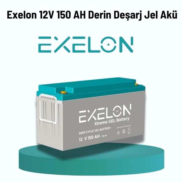 Exelon 12 Volt 150 Amper Jel Akü Derin Döngü Deep Cycle ürün görseli 1