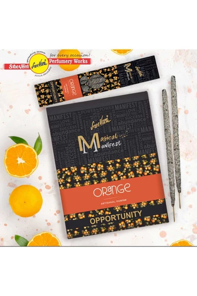 sree vani Orange Magical Manifest Sanatsal Doğal El Yapımı Premium Kalite Tütsü