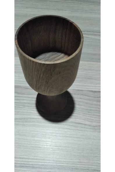 Çilek Kadeh 2 adet El Oyması Ceviz Ağacı Kadeh seti - 6