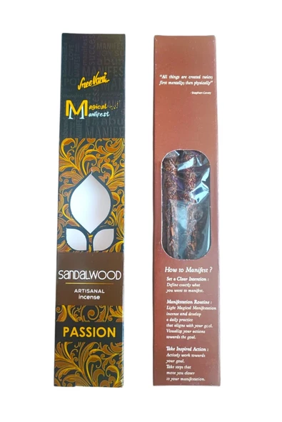 sree vani Sandalwood Magical Manifest Sanatsal Doğal El Yapımı Premium Kalite Tütsü - 3
