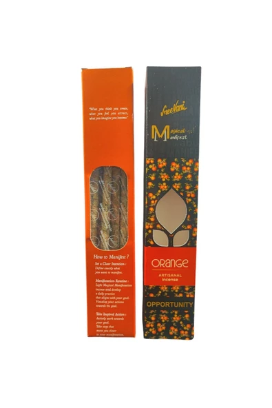 sree vani Orange Magical Manifest Sanatsal Doğal El Yapımı Premium Kalite Tütsü - 4